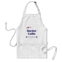 Ik houd van Mijn Border collie (Vrouwelijke Hond) Schorten