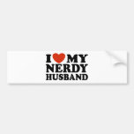 Ik houd van Mijn Echtgenoot Nerdy Bumpersticker
