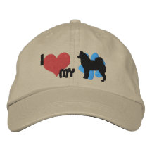 Ik houd van mijn Fins Spitz Geborduurd Pet Geborduurde Baseball Petten