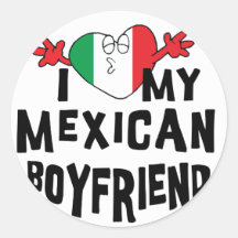 Ik houd van Mijn Mexicaanse Vriend Ronde Sticker