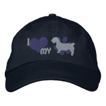 Ik houd van mijn Nauwe vallei van Imaal Terrier Geborduurde Baseball Petten