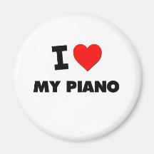 Ik houd van Mijn Piano Magneet