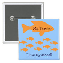 Ik houd van Mijn School Gepersonaliseerd Naamplaat buttons