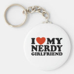 Ik houd van Mijn Vriendin Nerdy Sleutelhanger