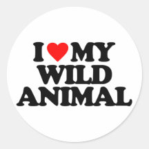 IK HOUD VAN MIJN WILD DIER STICKER