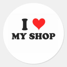 Ik houd van Mijn Winkel Stickers