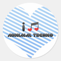 Ik houd van Minimale Techno Sticker