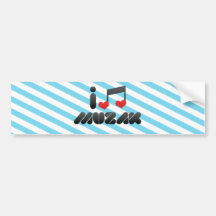 Ik houd van Muzak Bumperstickers