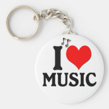 Ik houd van Muziek Keychain Sleutelhanger