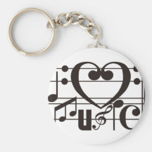 IK HOUD VAN MUZIEK SLEUTEL HANGERS