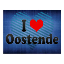Ik houd van Oostende, België Wenskaarten