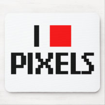 Ik houd van Pixel Muis Matten