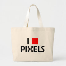 Ik houd van Pixel Tassen