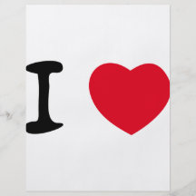 Ik houd van rood hartpictogram fullcolor folder