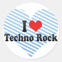 Ik houd van Rots Techno Stickers