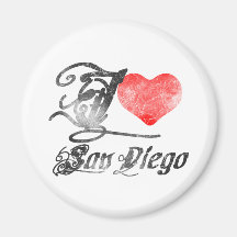 Ik houd van San Diego Koelkast Magneetjes