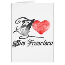 Ik houd van San Francisco Wenskaarten