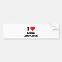 Ik houd van Schattig zijnd Bumperstickers
