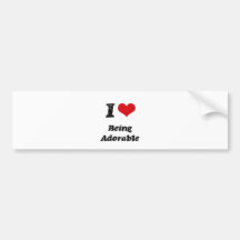 Ik houd van Schattig zijnd Bumperstickers