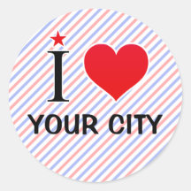 Ik houd van Sjabloon Ronde Sticker