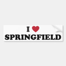 Ik houd van Springfield Massachusetts Bumpersticker