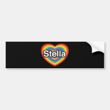 Ik houd van Stella. Ik houd van u Stella. Hart Bumperstickers