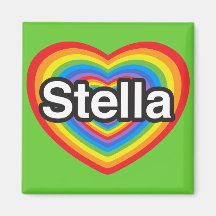 Ik houd van Stella. Ik houd van u Stella. Hart Koelkast Magneet