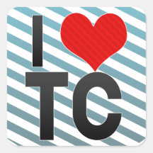 Ik houd van TC Vierkant Sticker