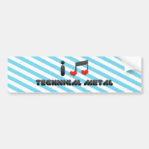 Ik houd van Technisch Metaal Bumperstickers