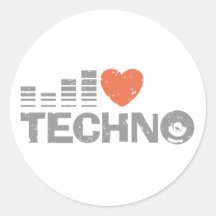 Ik houd van Techno Sticker