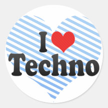 Ik houd van Techno Stickers