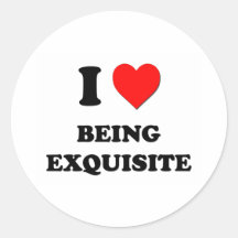 Ik houd van Uitstekend zijnd Ronde Stickers