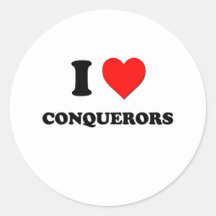 Ik houd van Veroveraars Ronde Stickers
