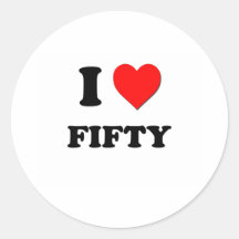 Ik houd van Vijftig Sticker