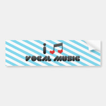 Ik houd van Vocale Muziek Bumpersticker