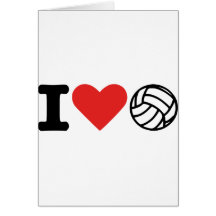Ik houd van volleyball kaart