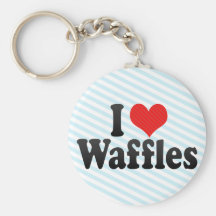 Ik houd van Wafels Sleutelhanger