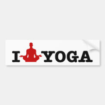 Ik houd van Yoga Bumperstickers