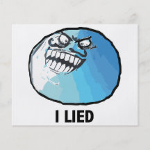 Ik loog het Gezicht Meme van de Woede Persoonlijke Folder
