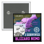 Ik overleefde Knoop 1 van Nemo 2013 van de Blizzar Speld Buttons