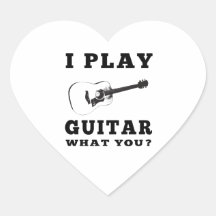 Ik speel Gitaar Hart Sticker
