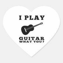 Ik speel Gitaar Hart Sticker