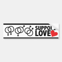Ik steun Liefde Bumpersticker