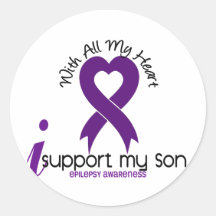 Ik steun Mijn Epilepsie van de Zoon Ronde Stickers