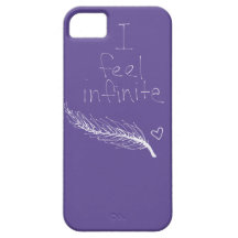 ik voel oneindige paarse iphone 5 van het veerhart iPhone 5 case