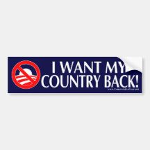 Ik wil Mijn Rug van het Land! Bumperstickers
