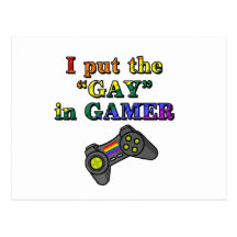 Ik zette de HOMOSEXUEEL in Gamer Wenskaarten