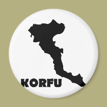 île de Grec de Corfou de korfu magnets