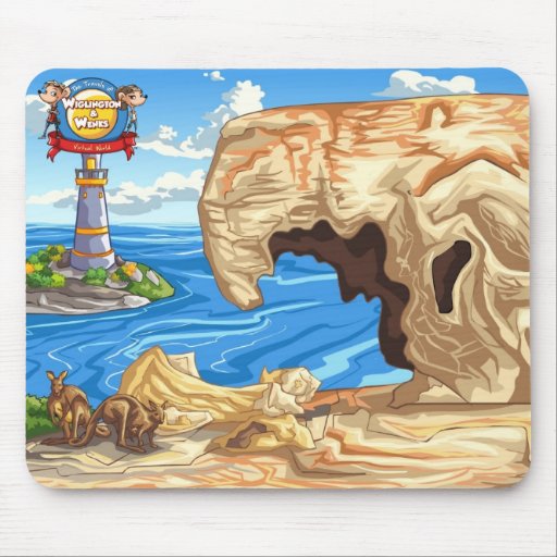 Île de kangourou tapis de souris