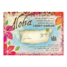 Île de la chromatographie gazeuse | Aloha Luau Invitations Personnalisées
